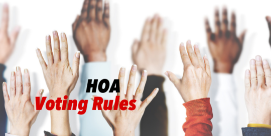 hoa board member voting rules