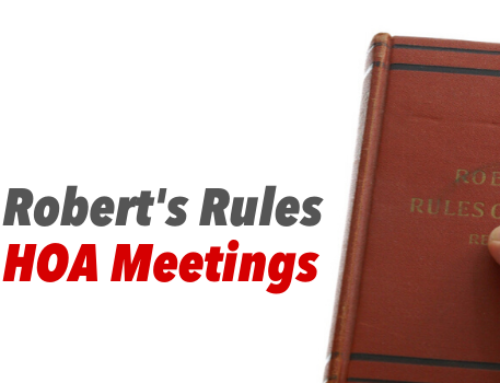 Using Robert’s Rules for More Efficient HOA Meetings