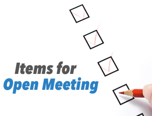 What Items You Should Approve in an Open Meeting?
